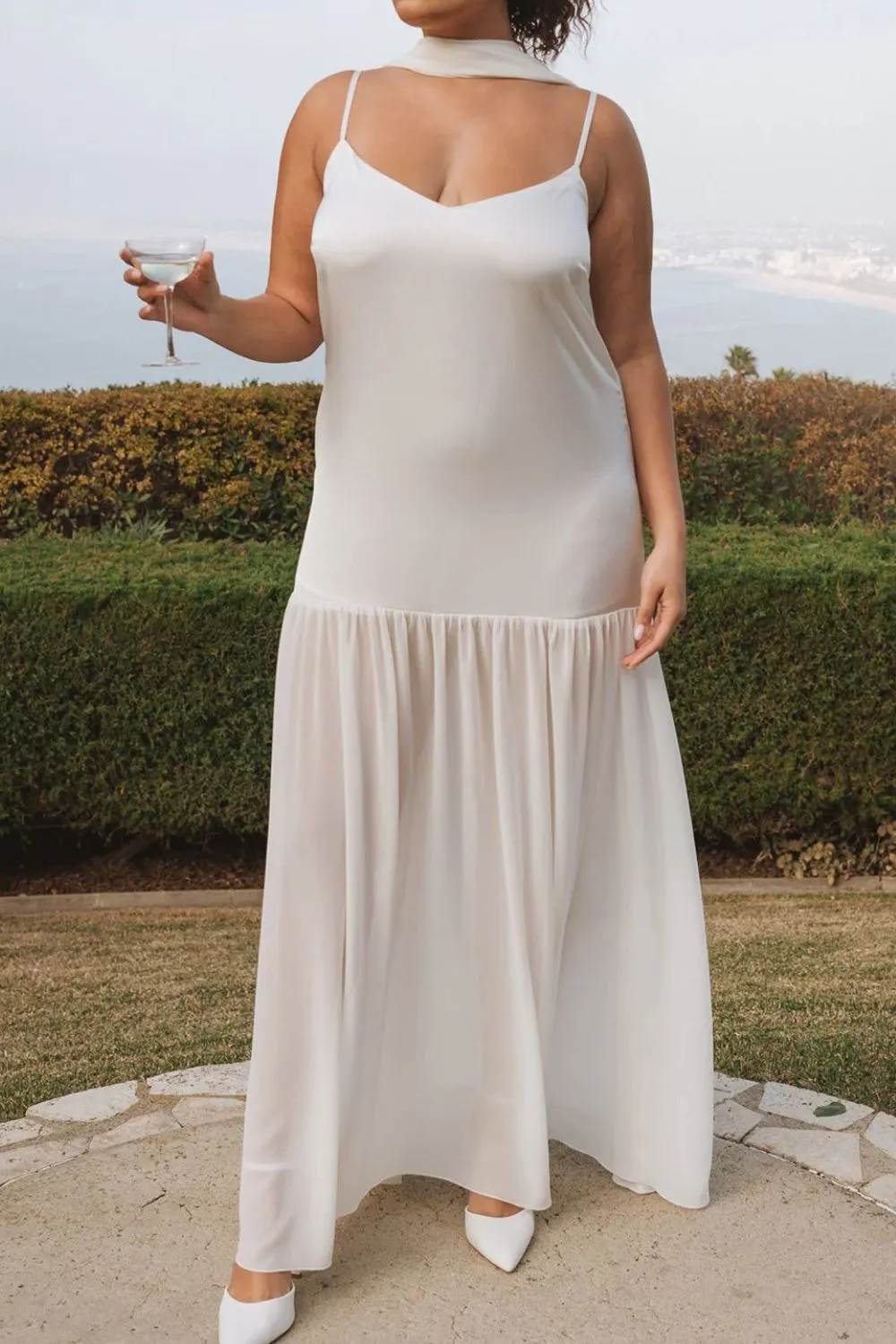 Adjustable Strap Maxi Cami Dress with Scarf, image 11