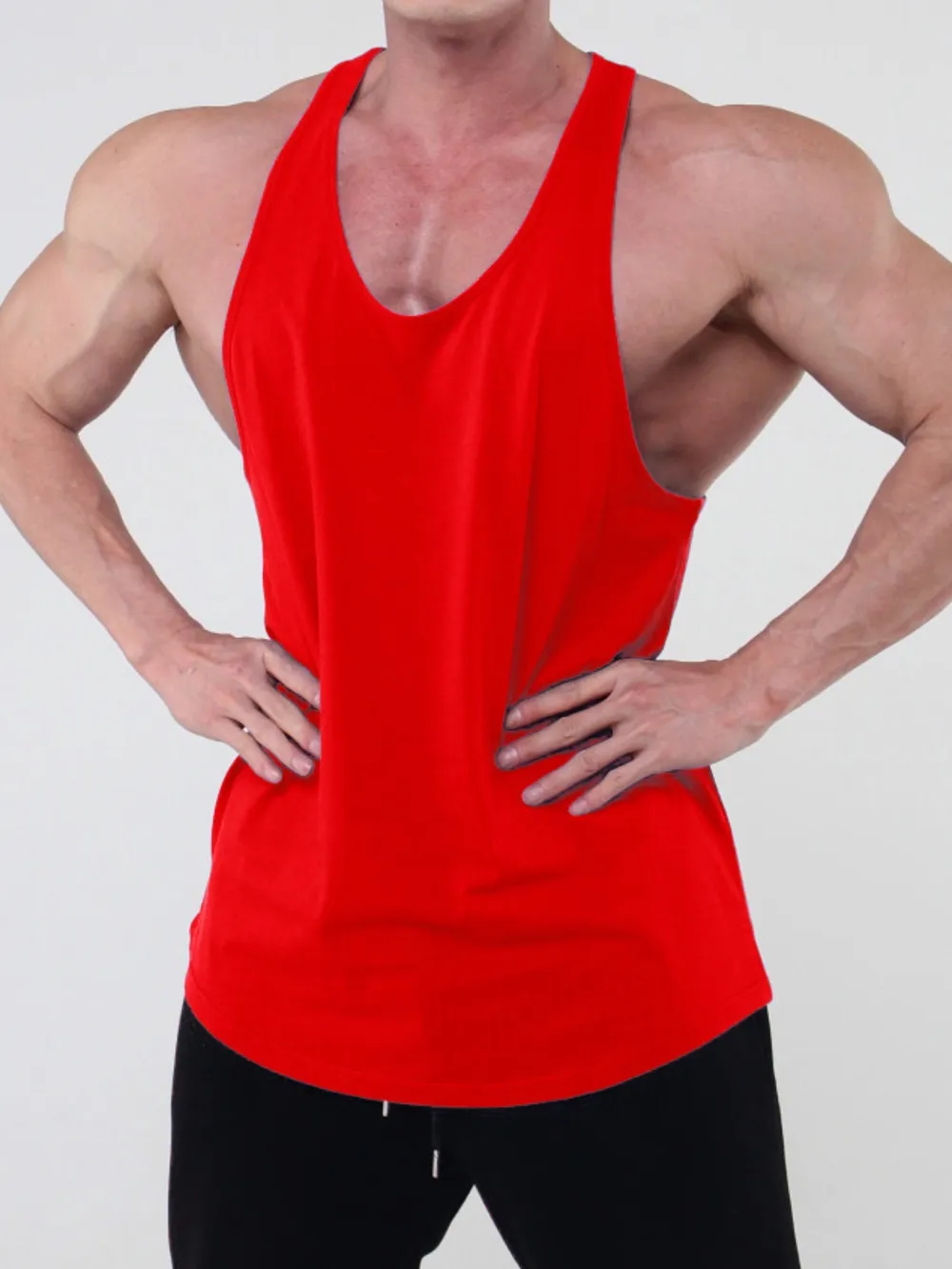 Men's Plus Size Round Neck Racerback Tank, image 10