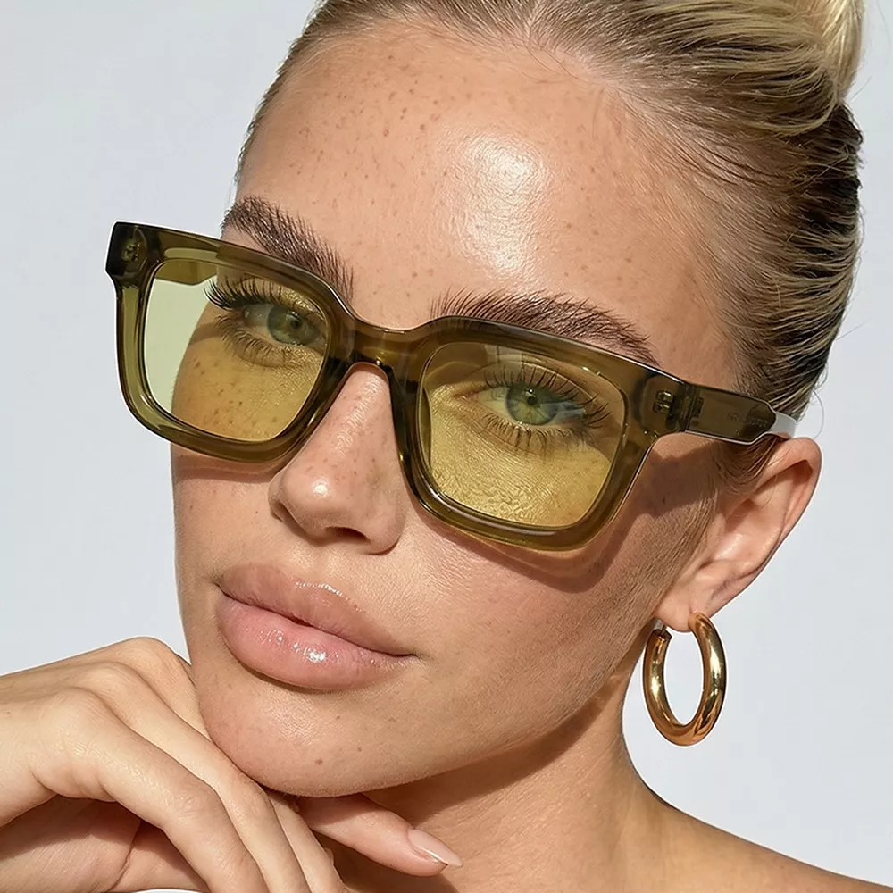 Tinted Lenses Square Frame Sunglasses, image 2