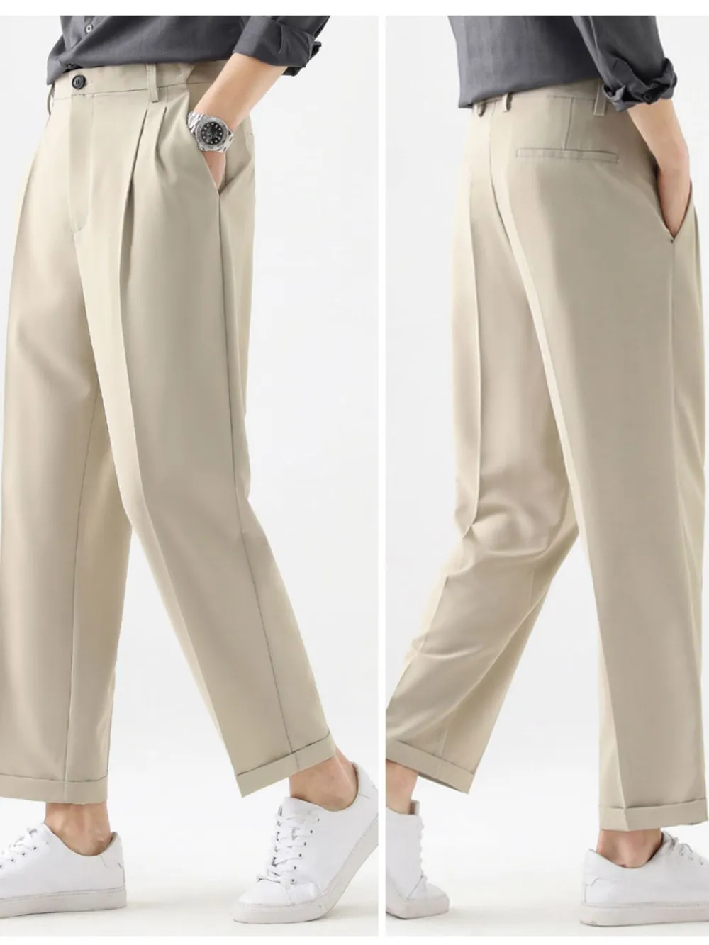 Men's Plus Size Basic style Solid Pants, image 4