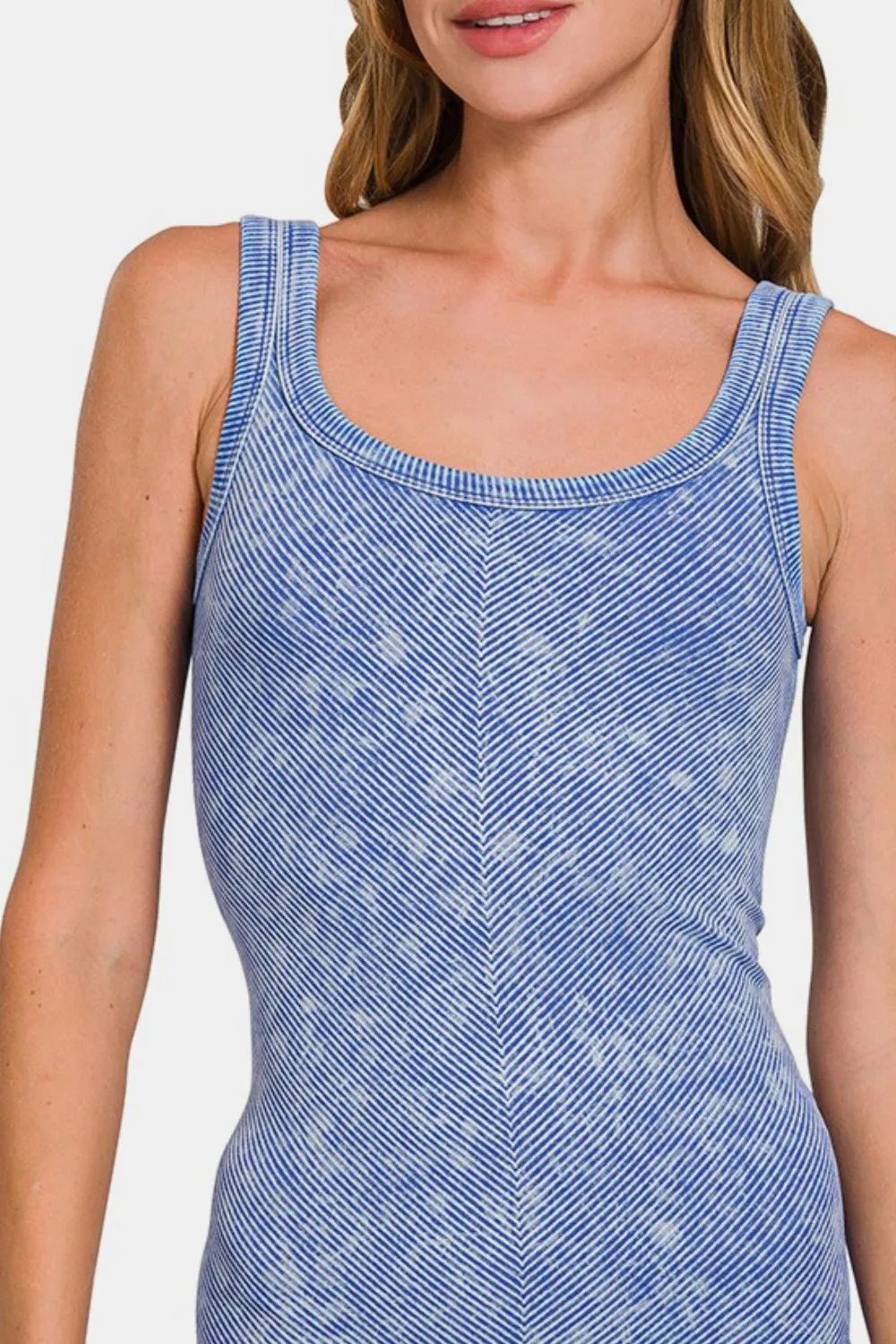 Ribbed Scoop Neck Tank, image 2