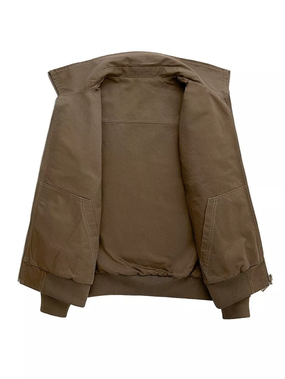 Men's Plus Size Casual Zip Up Jacket, image 3