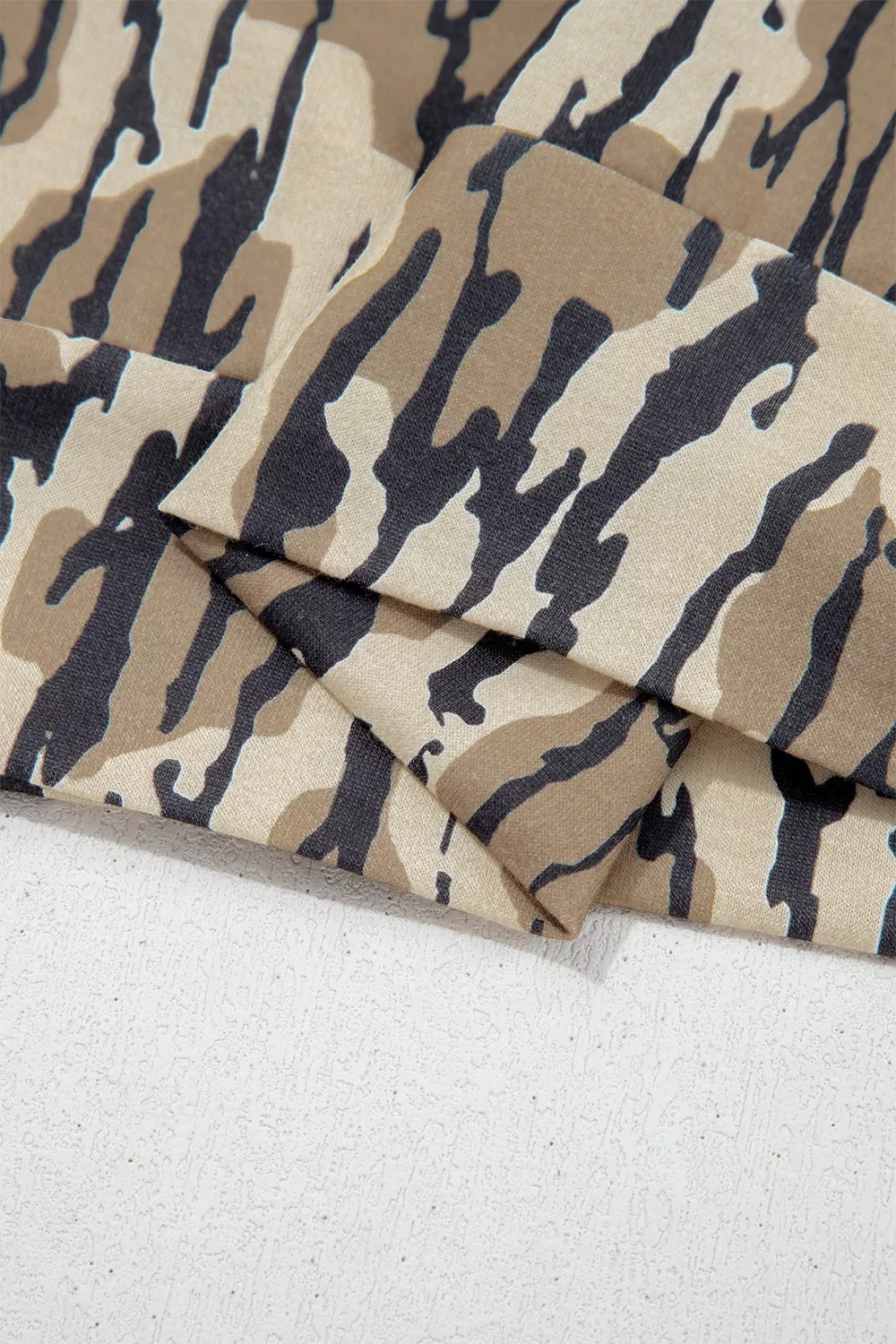 Camouflage Zipper Collar Front Pocket Sweatshirt, image 15
