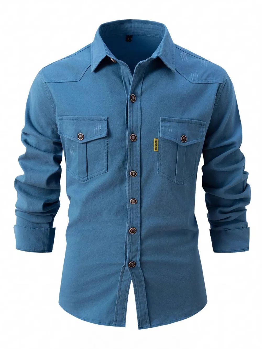 Men's Full Size Button Up Long Sleeve Shirt Plus Size, image 5