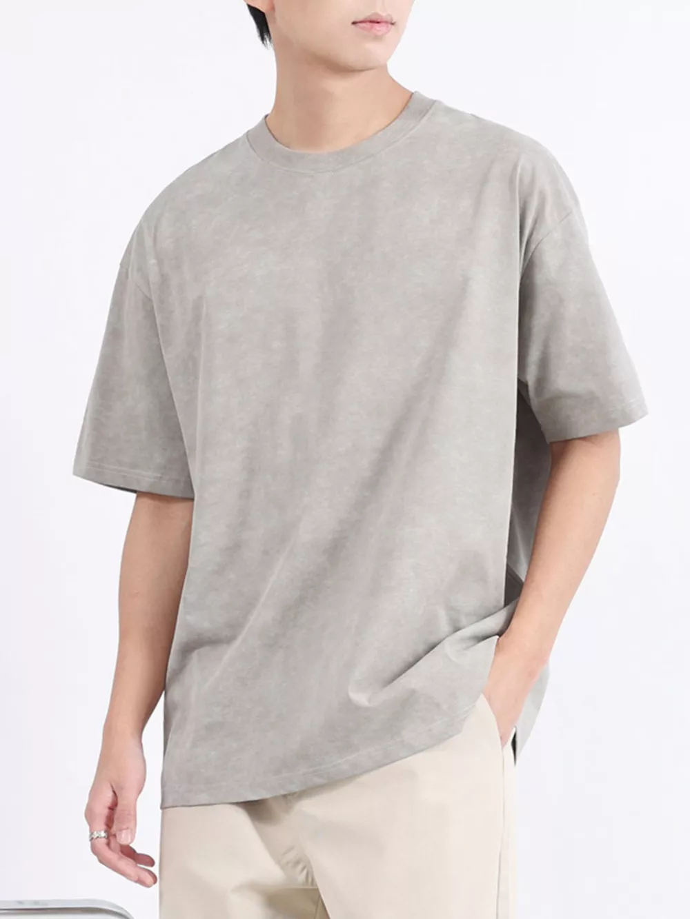 Men's Plus Size Round Neck Short Sleeve T-Shirt, image 6