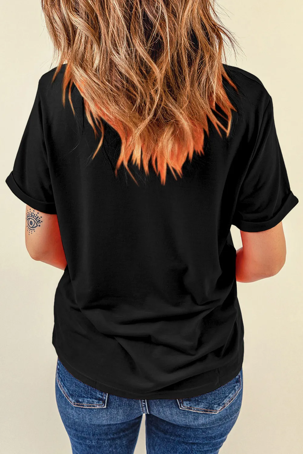 Graphic Round Neck Short Sleeve T-Shirt, image 3