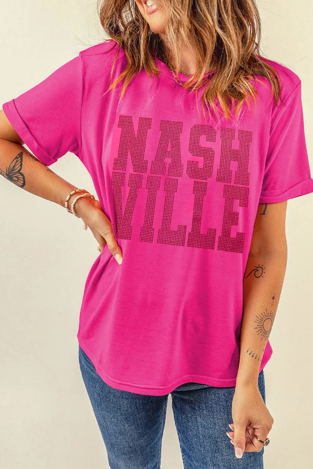 NASHVILLE Round Neck Short Sleeve T-Shirt, image 3
