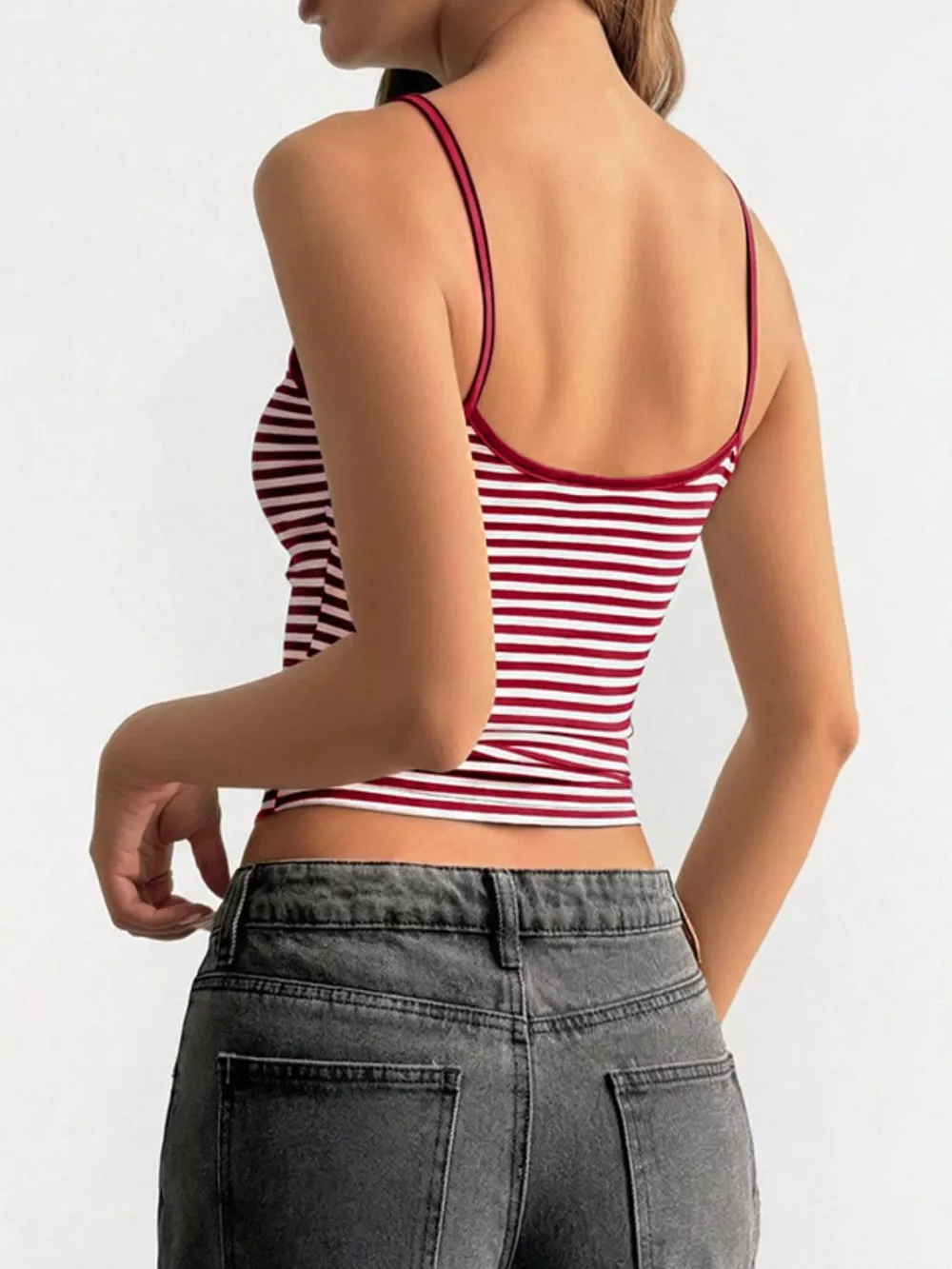 Striped Scoop Neck Cami, image 10