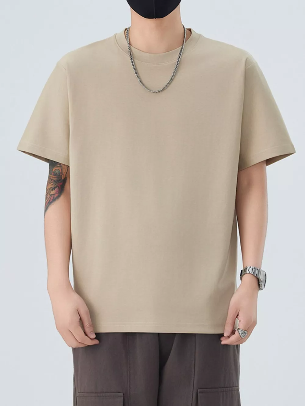 Men's Full Size Round Neck Short Sleeve T-Shirt Plus Size, image 13