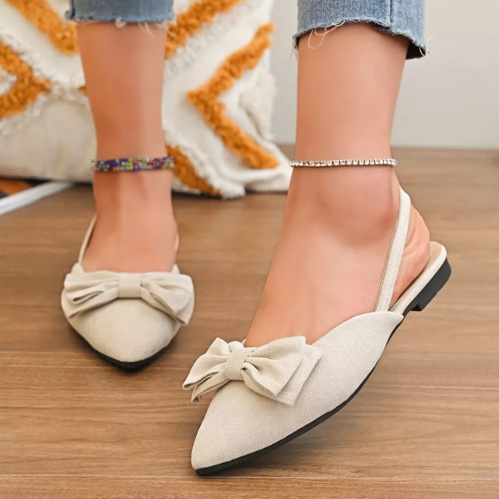 Bow-Decorated Slingback Sandals, image 7