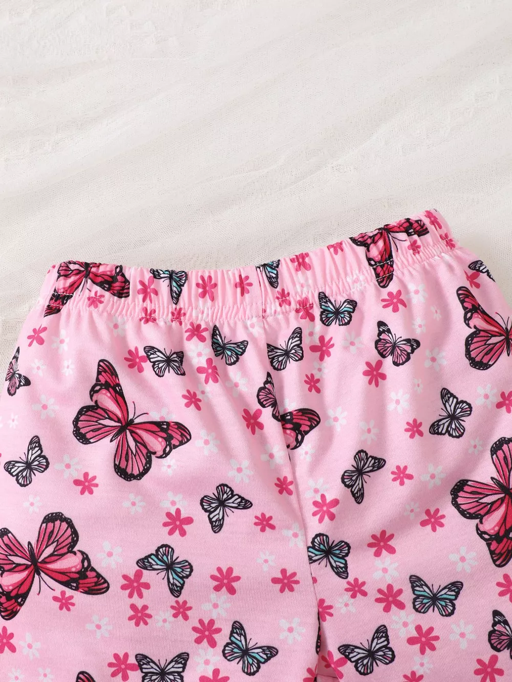 Children's Little Sister Butterfly Print Ruffle Trim Set, image 7