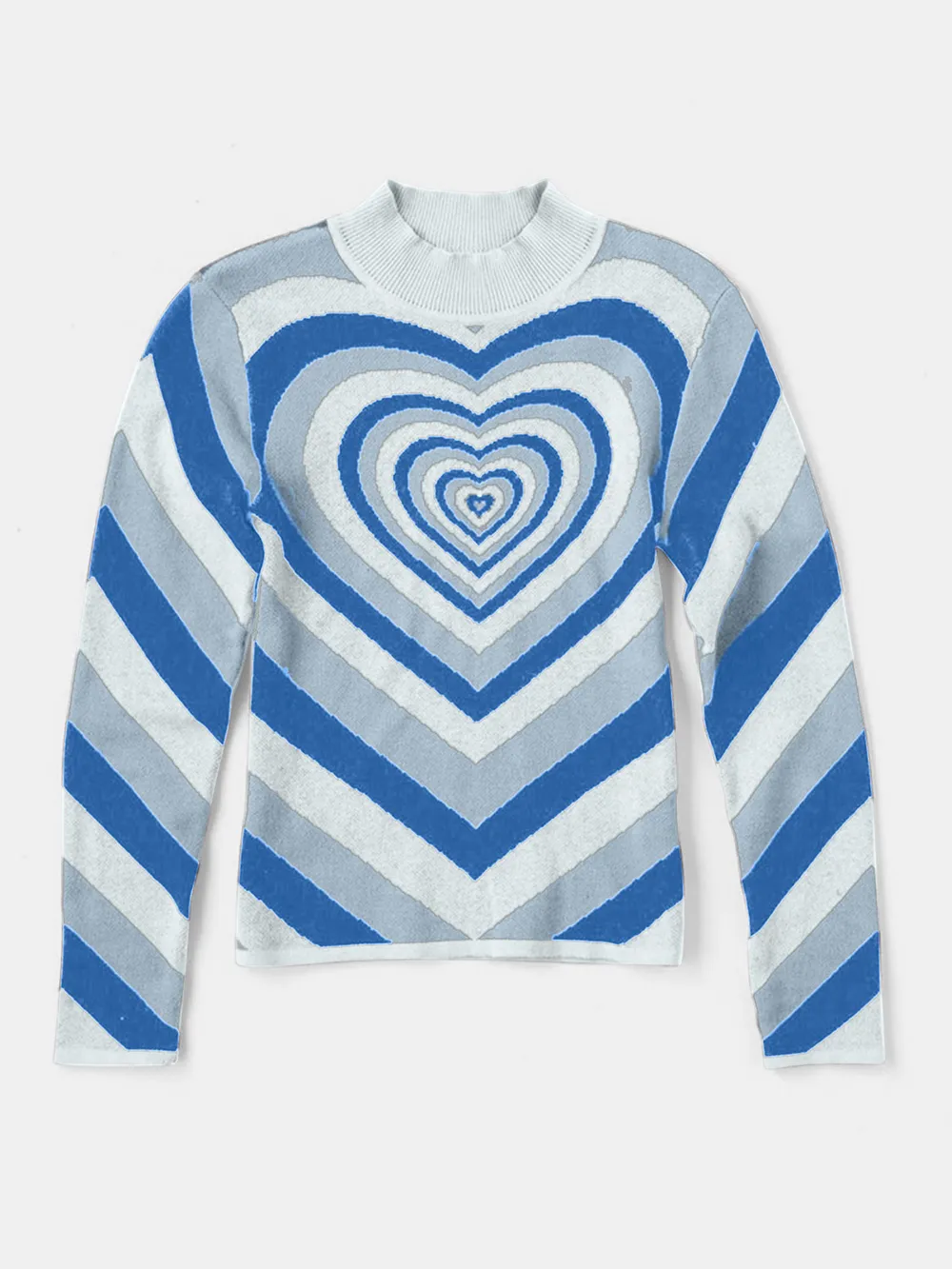 Heart Mock Neck Long Sleeve Sweater, image 21