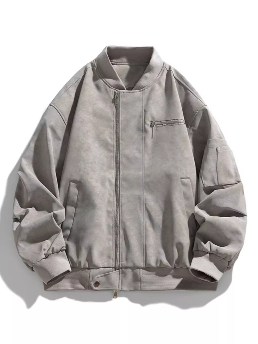 Men's Plus Size Vintage Zip Up Jacket