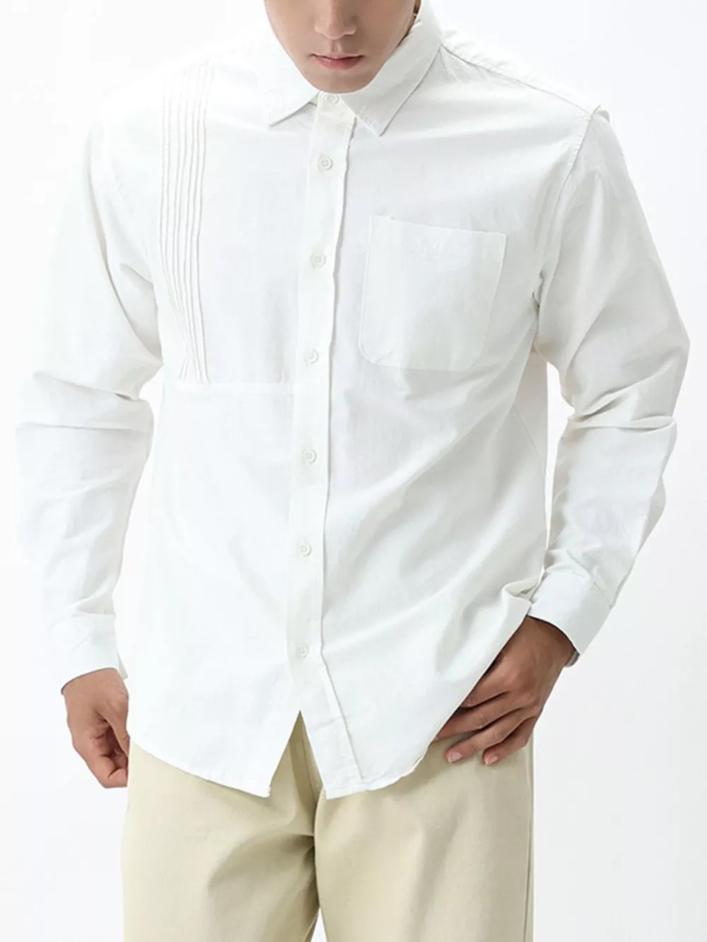 Men's Plus Size Button Up Long Sleeve Shirt, image 8