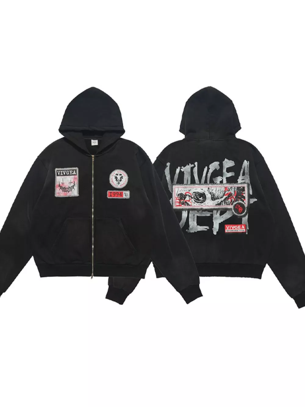Men's Zip Up Long Sleeve Hoodie, image 6