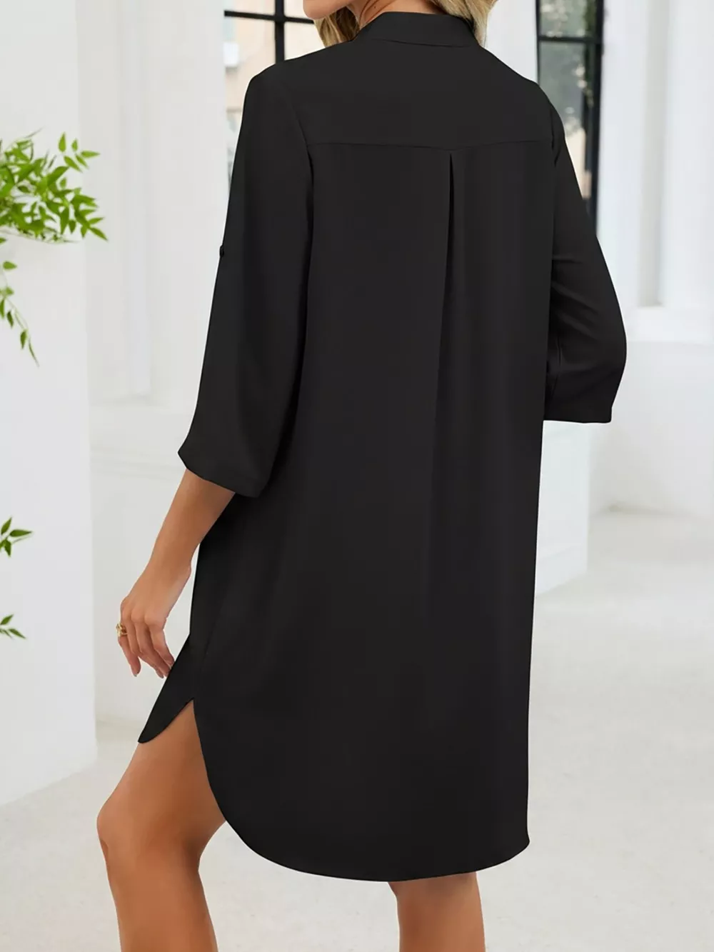 Casual Button-Down Shirt Dress, image 10