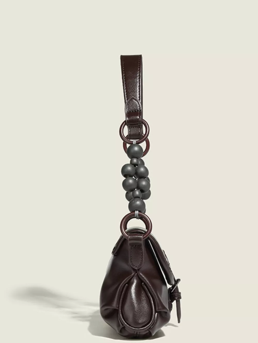 Beaded Handle Flap Shoulder Bag, image 5