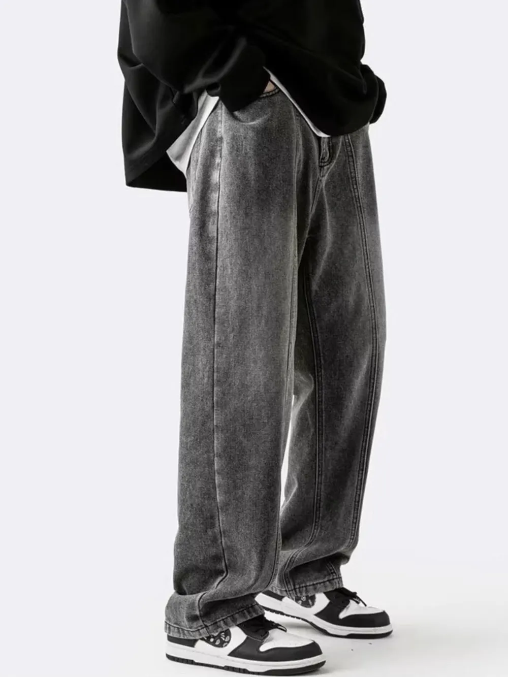 Men's Plus Size Wide Leg Relaxed Fit Jeans, image 11
