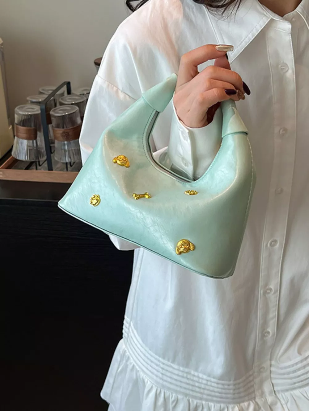 Embellished Hobo Crossbody Bag, image 6
