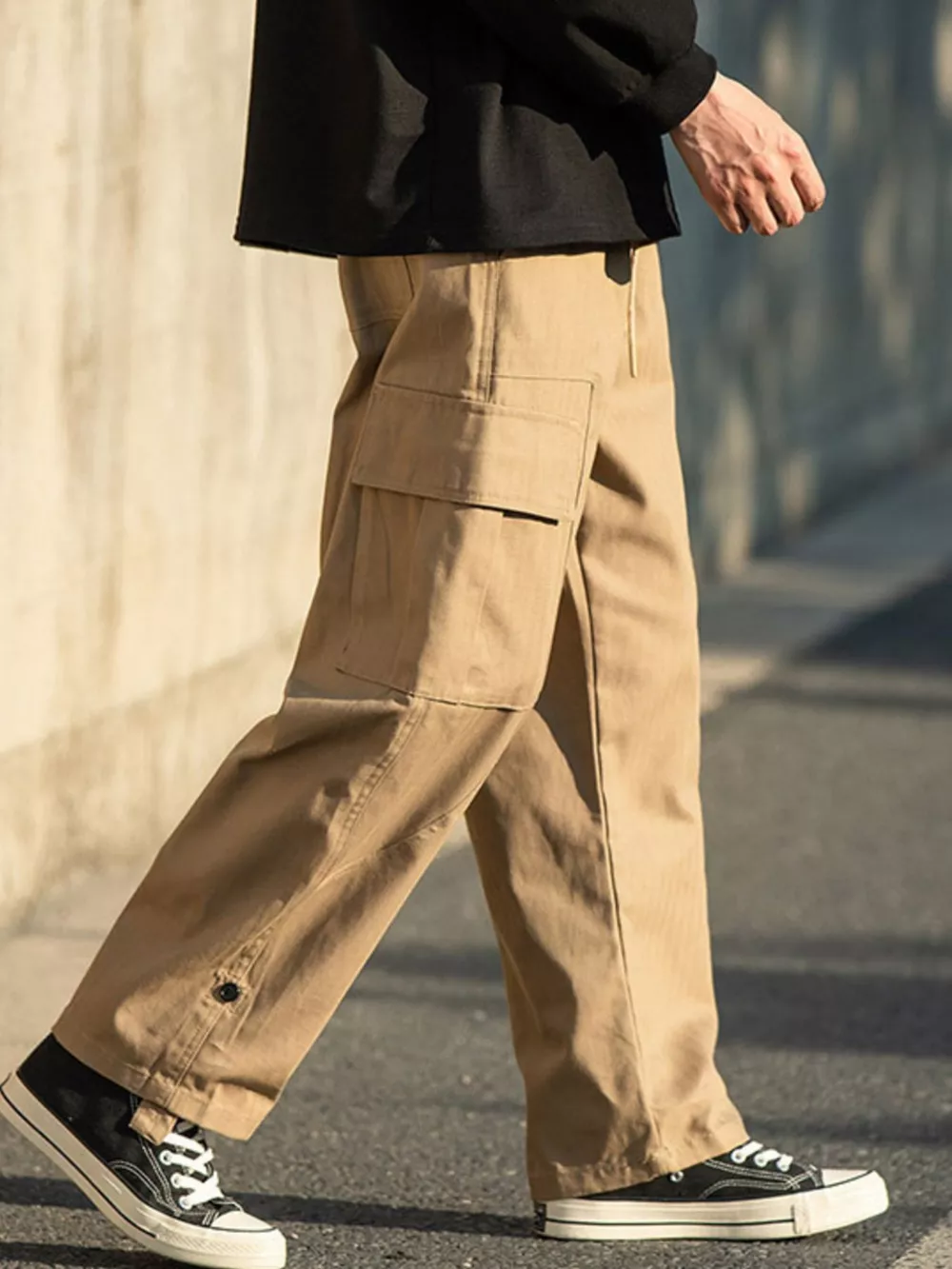 Men's Plus Size Casual Loose Fit Cargo Pants, image 3