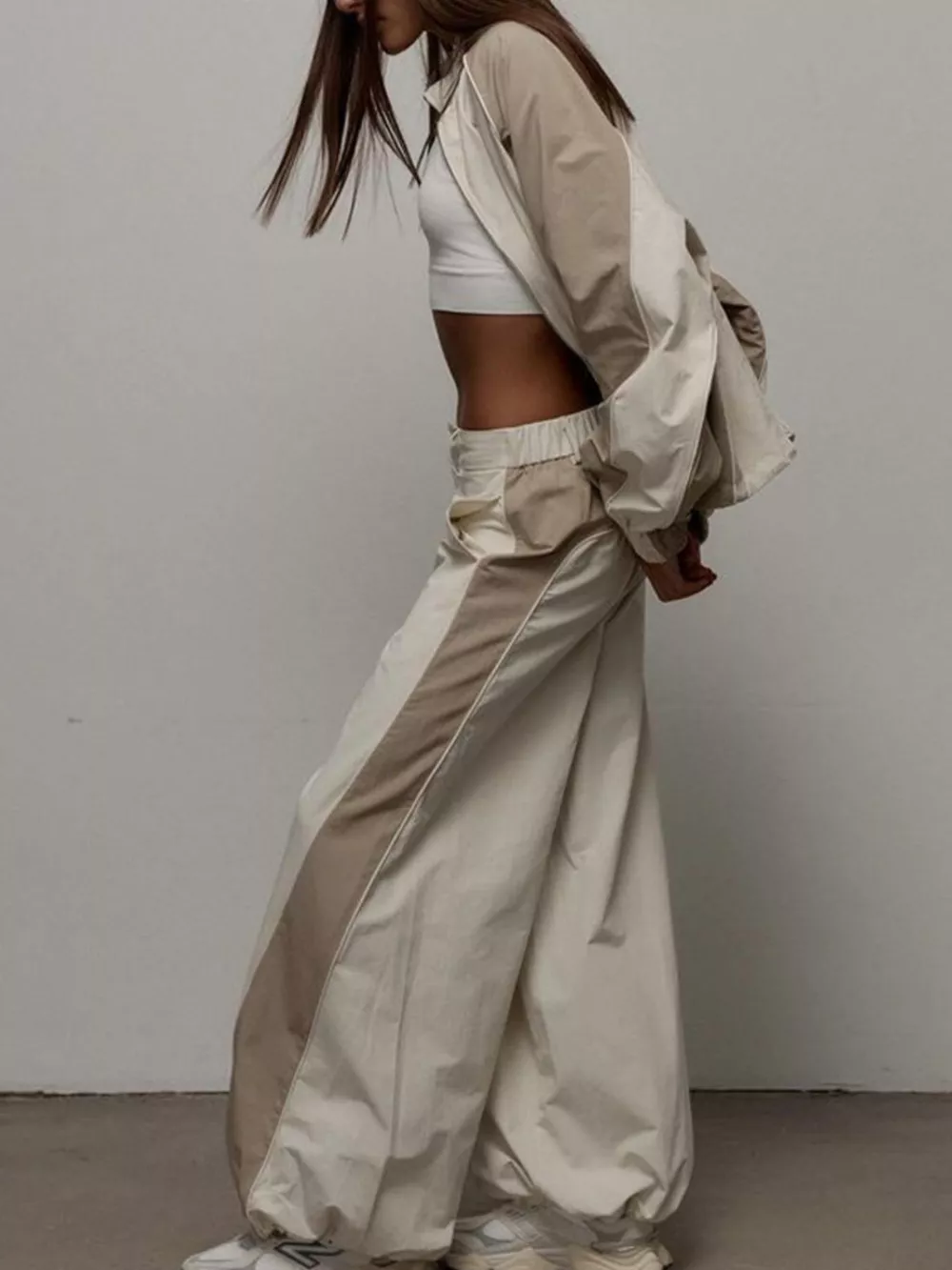 Color Block Zip Up Outerwear and Pants Set, image 7