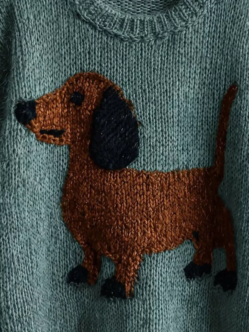 Dachshund Dropped Shoulder Sweater, image 8