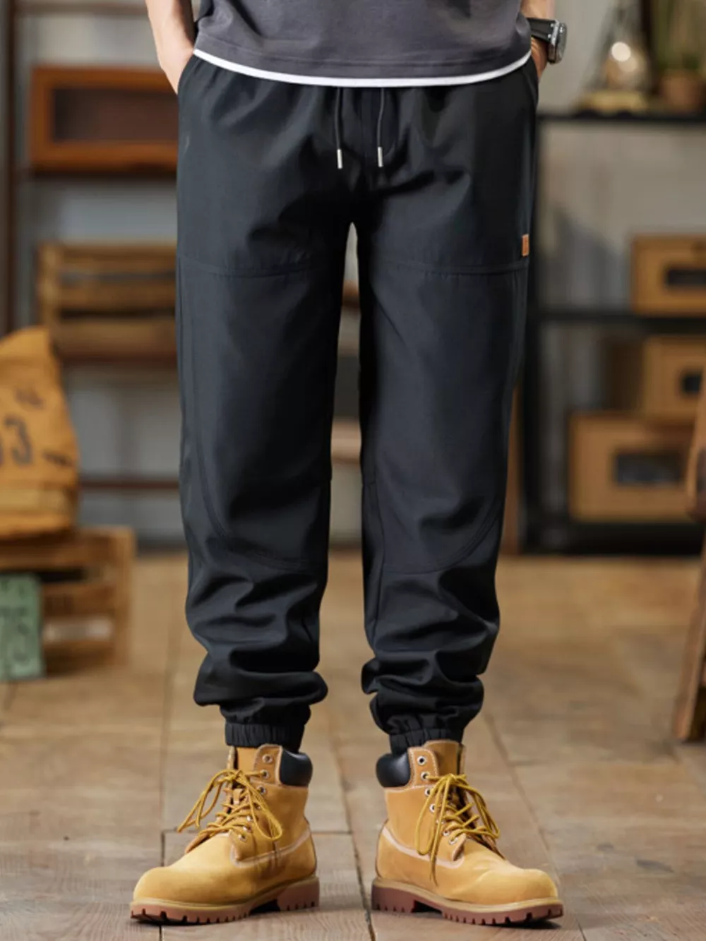 Men's Plus Size Elastic Waist Joggers