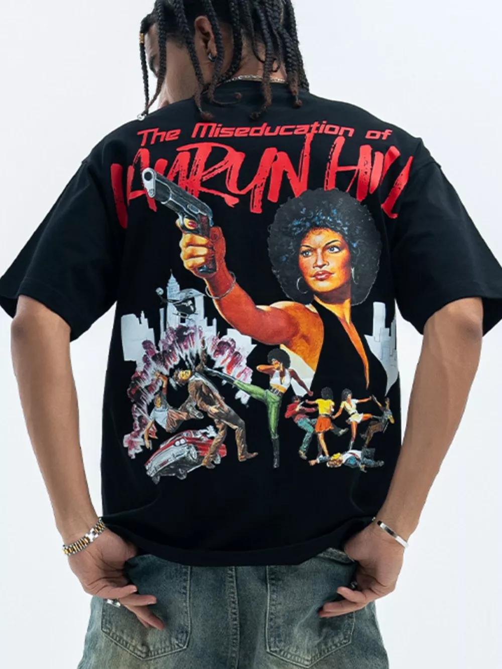 Men's Graphic Round Neck Half Sleeve T-Shirt, image 2