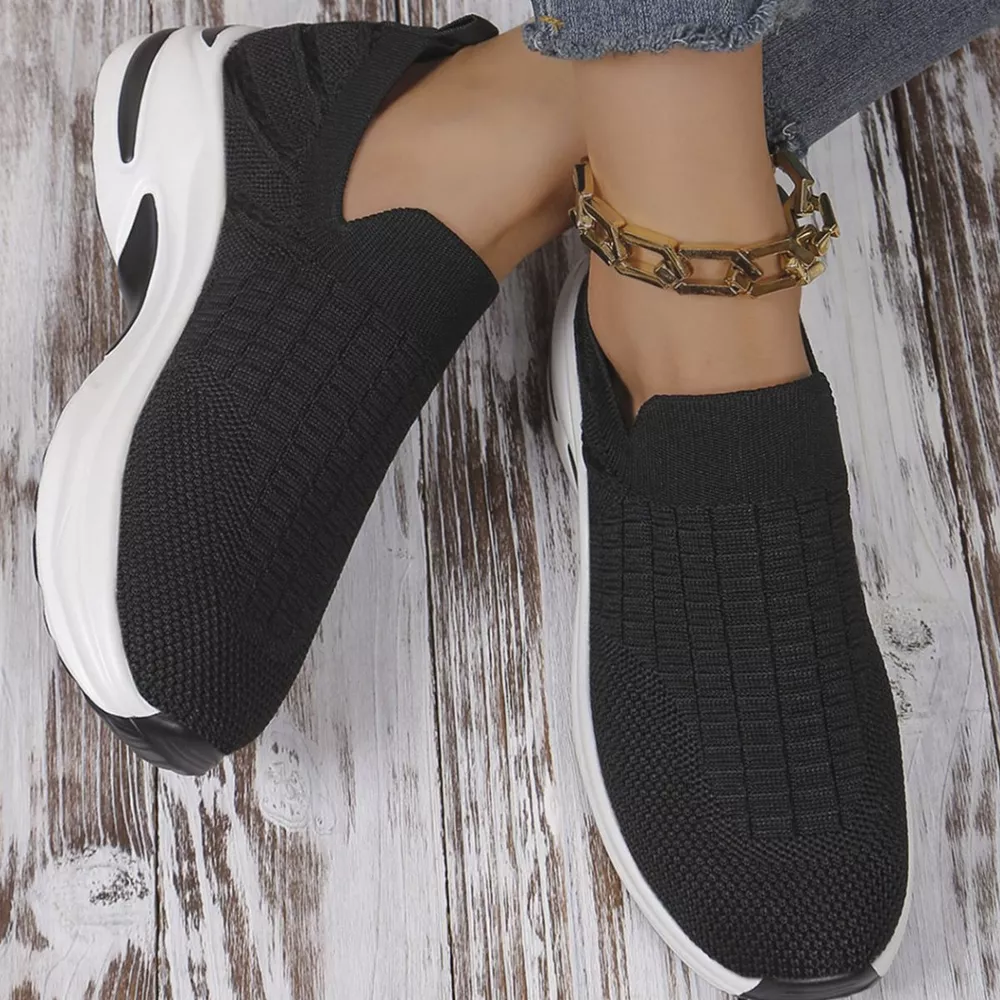 Round Toe Mesh Slip-Ons, image 7