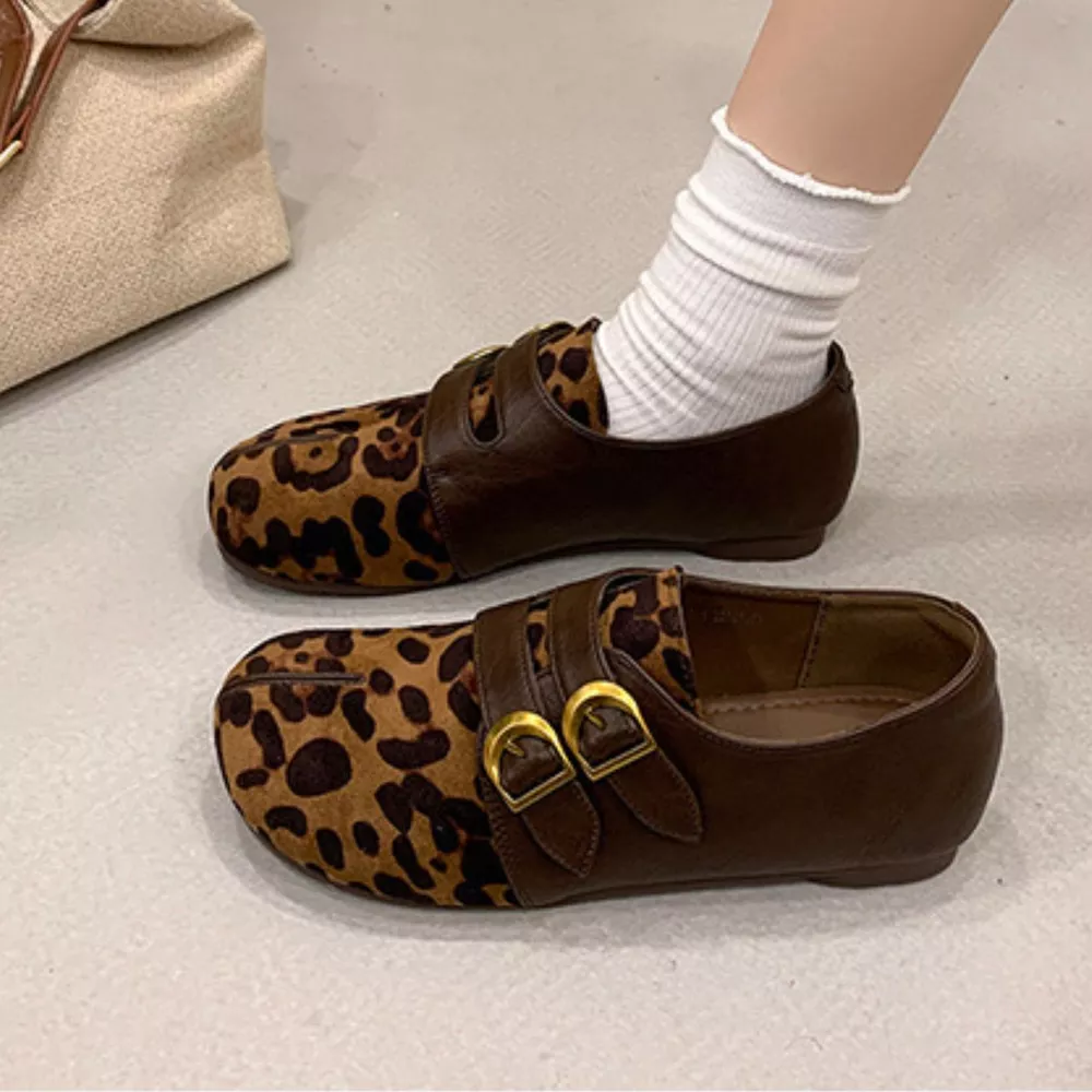 Split Toe Double Buckle Slip-Ons, image 6
