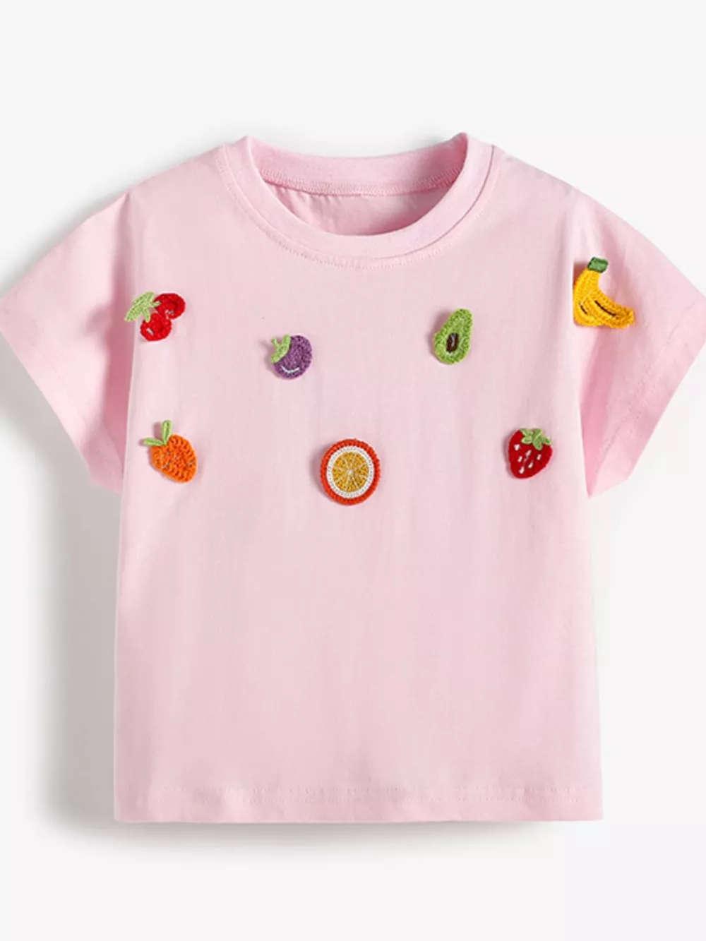Children's Fruit Applique Round Neck T-Shirt, image 2