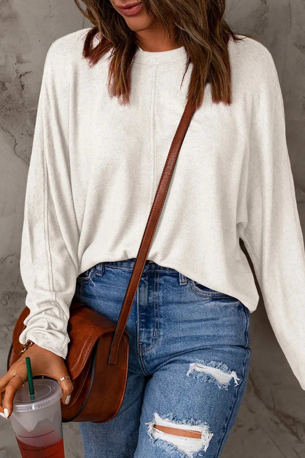 Full Size Round Neck Long Sleeve T-Shirt, image 14