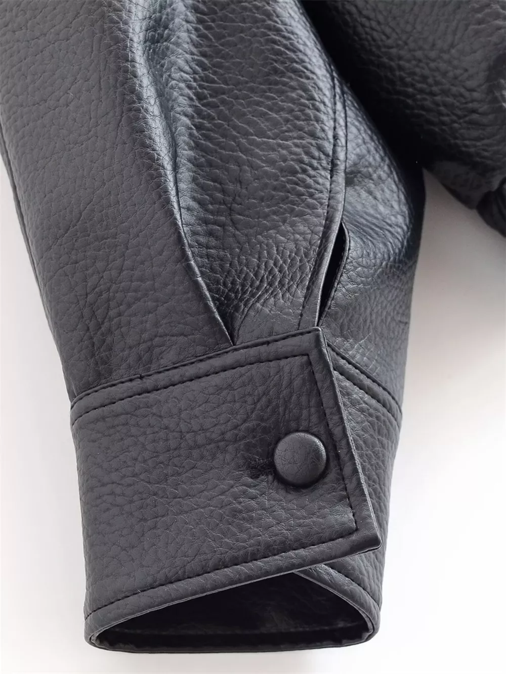 Asymmetrical Faux Leather Moto Jacket, image 4