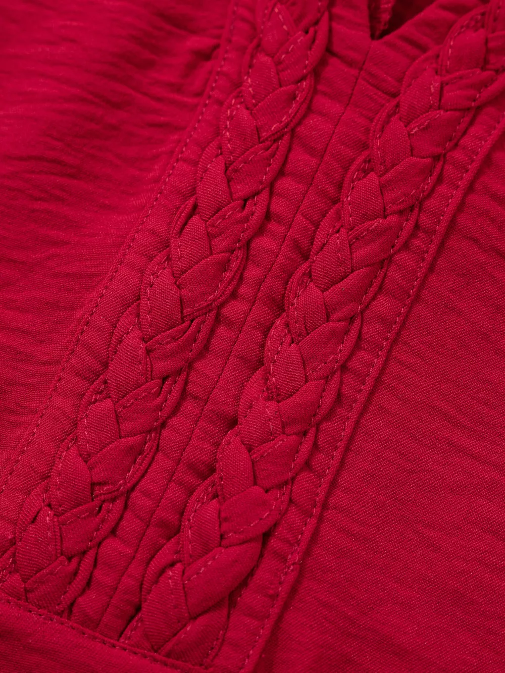 Braided Detail Half Sleeve Blouse, image 6