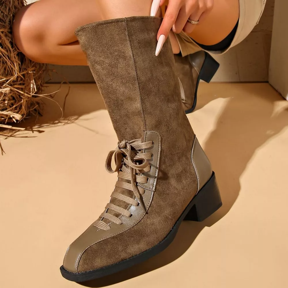 Mid-Calf Block Heel Boots, image 7