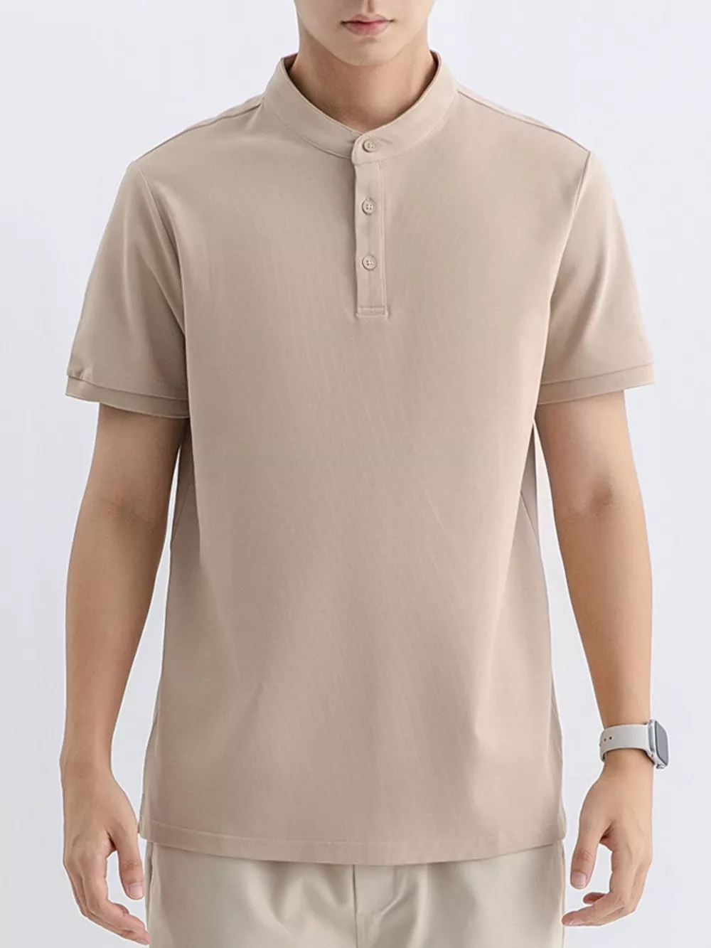 Men's Plus Size Button Detail Short Sleeve T-Shirt, image 7