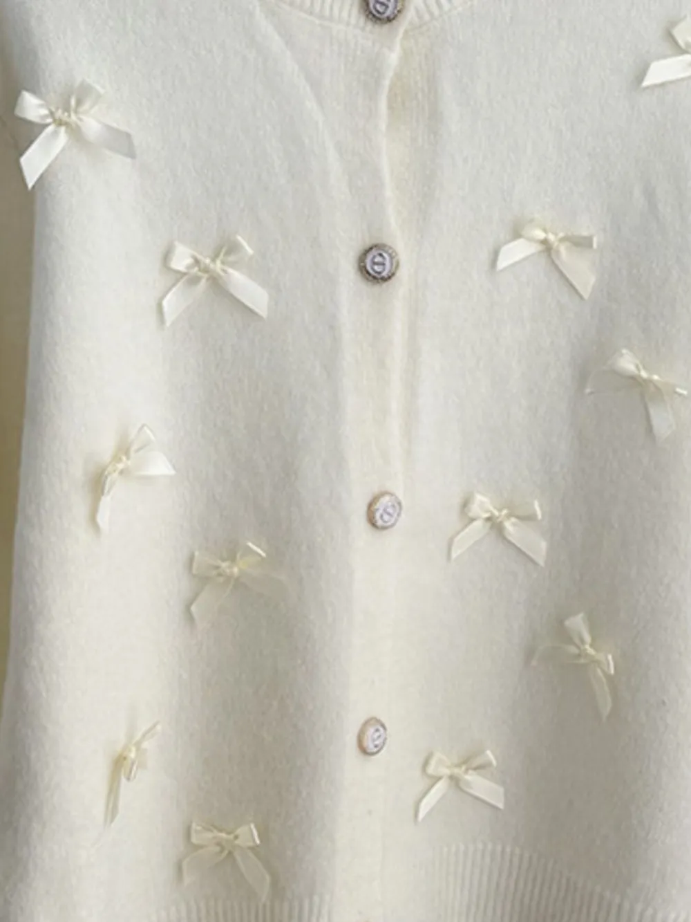 Bow Button Up Long Sleeve Cardigan, image 8