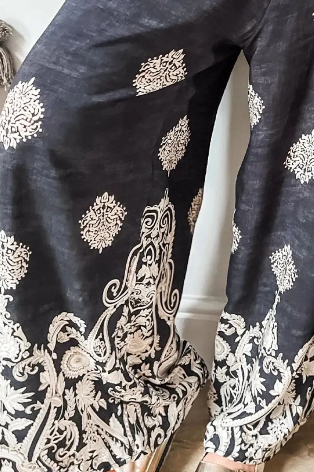 Printed Wide Leg Pants, image 2