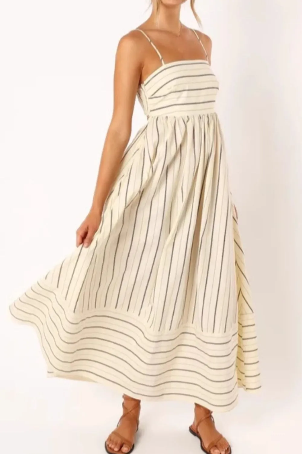 Striped Square Neck Cami Dress, image 12