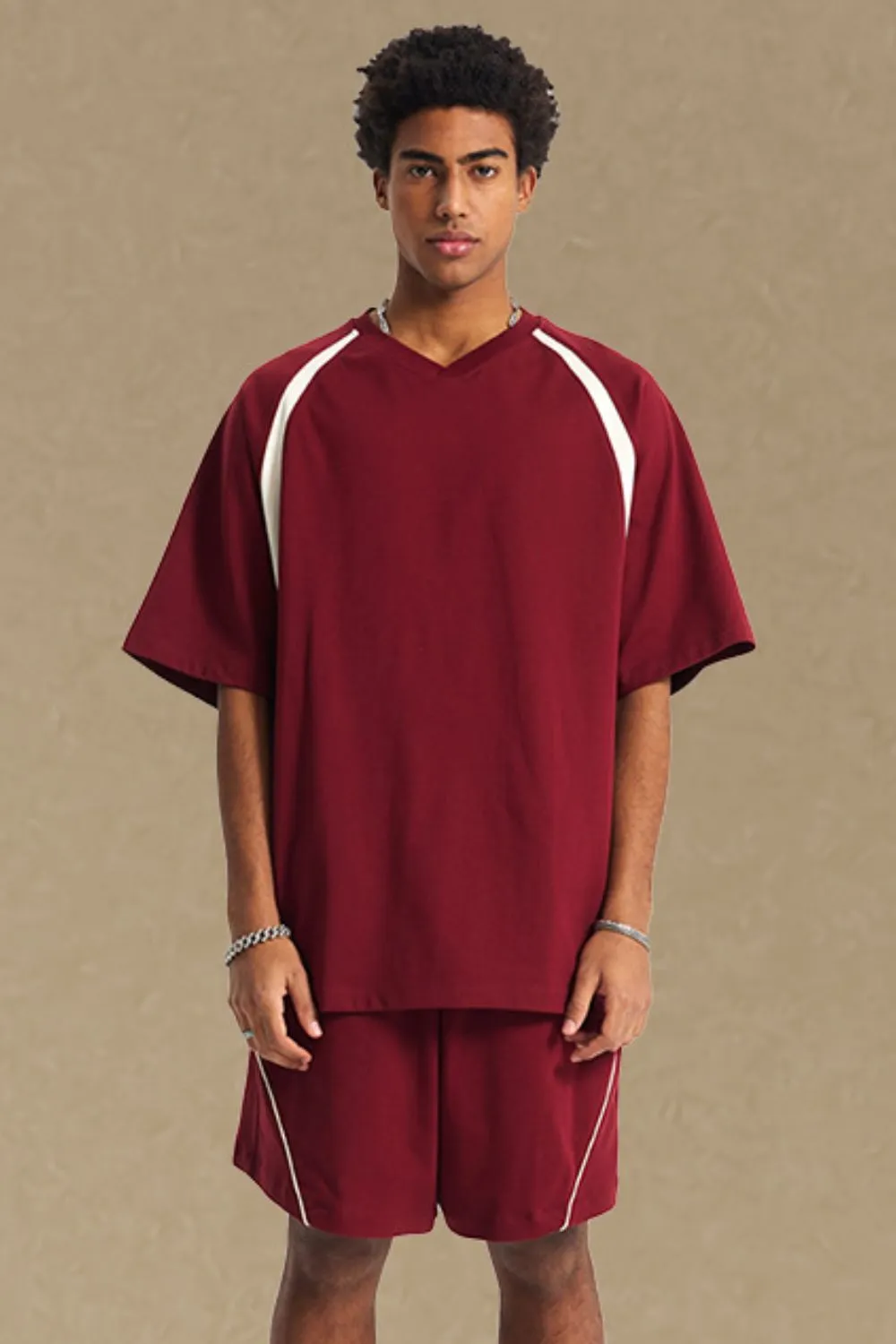 Men's Contrast Half Sleeve T-Shirt, image 6