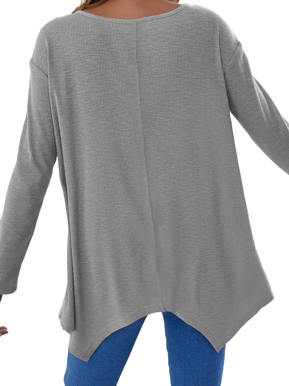 Full Size V-Neck Long Sleeve T-Shirt, image 8
