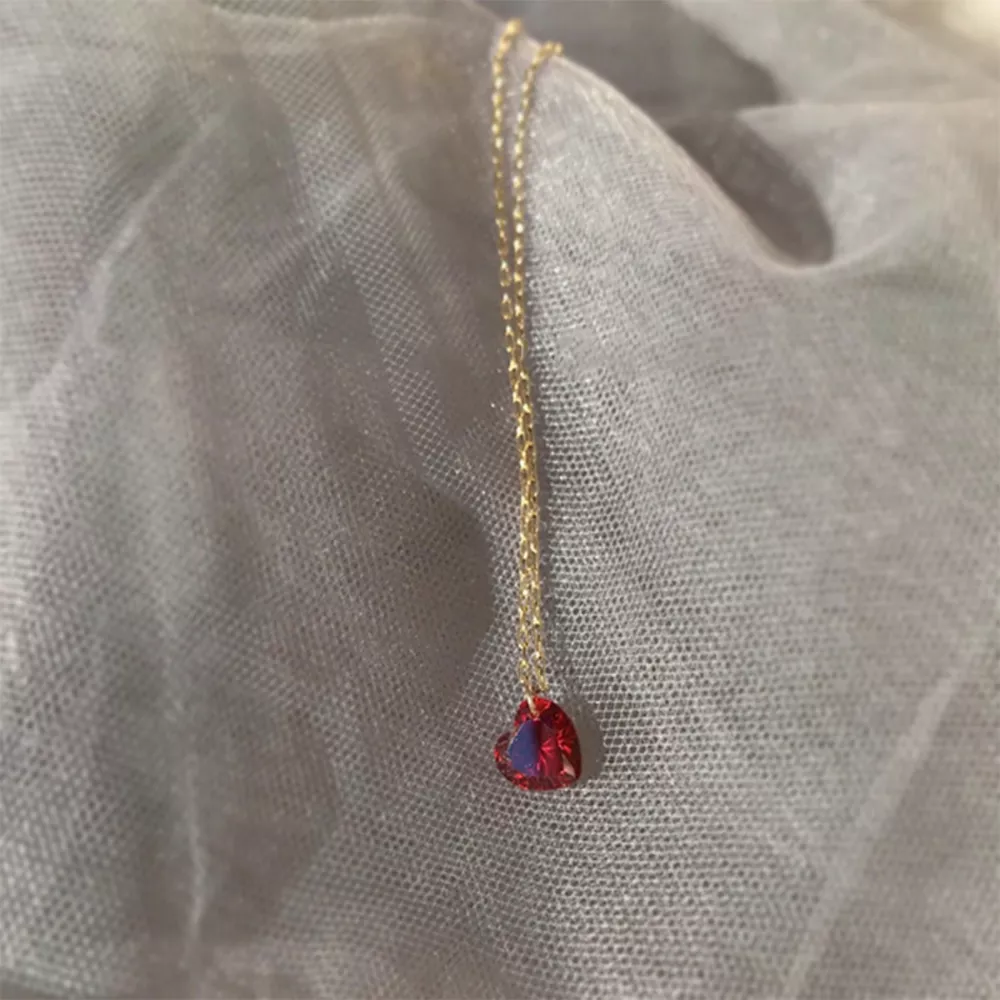 925 Sterling Silver Zircon Heart Necklace, image 7