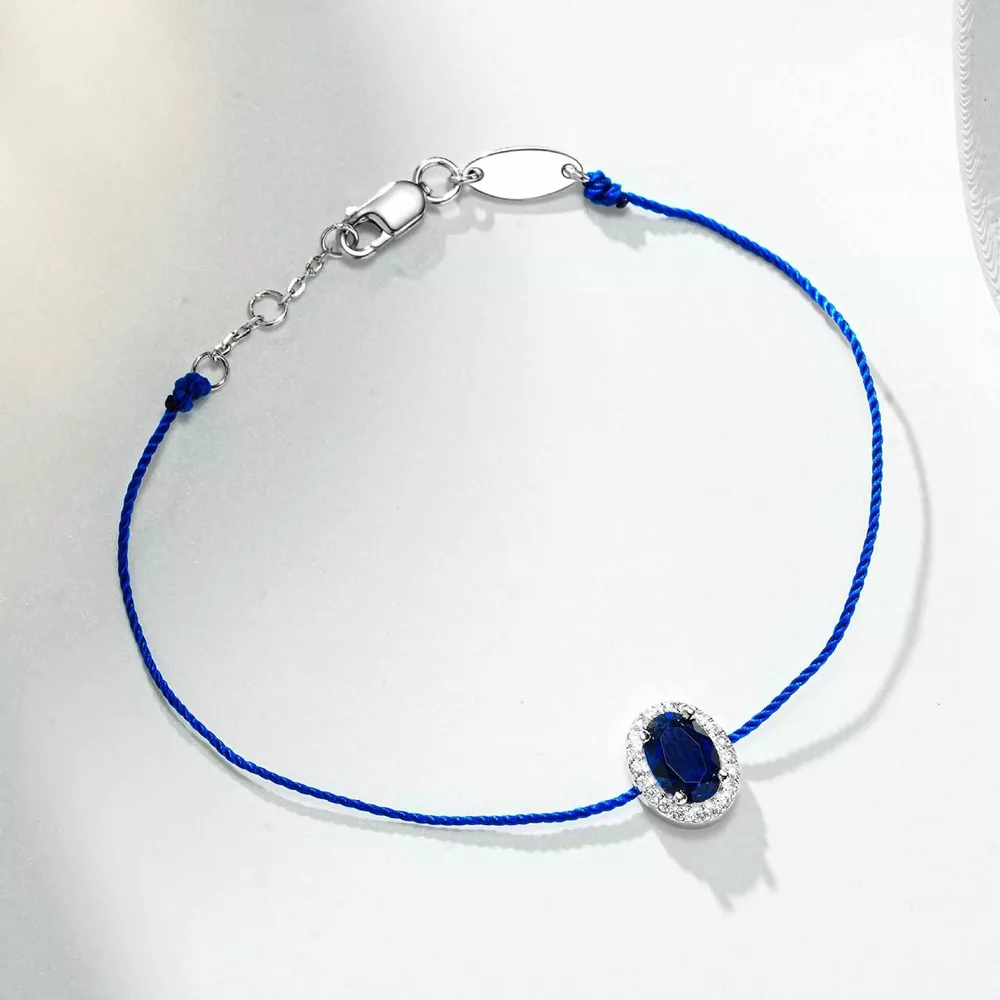 Oval Zircon Adjustable Bracelet