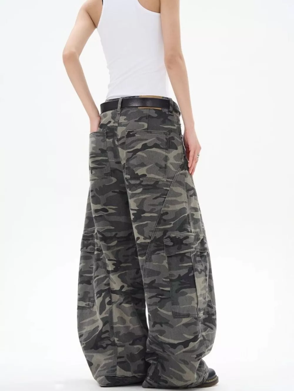 Men's Camouflage Wide Leg Pants, image 3