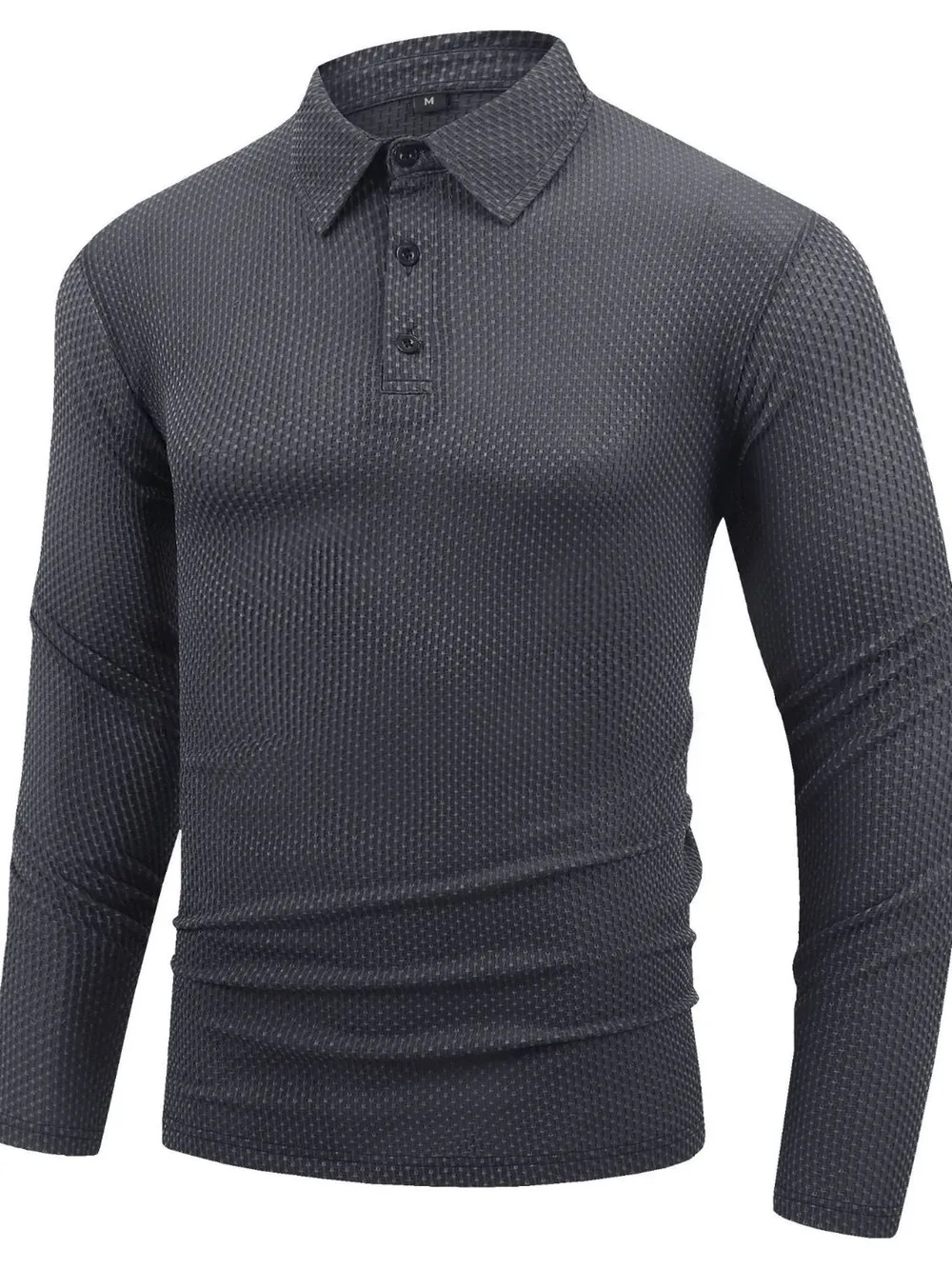 Men's Full Size Button Detail Long Sleeve Top Plus Size, image 5