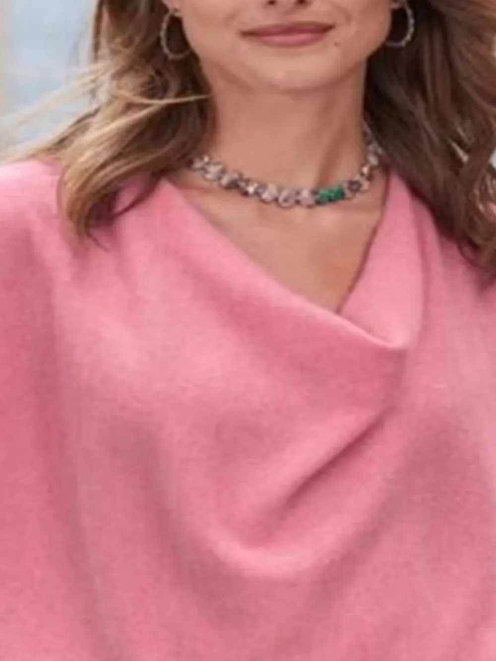Full Size Cowl Neck Long Sleeve Top Plus Size, image 3