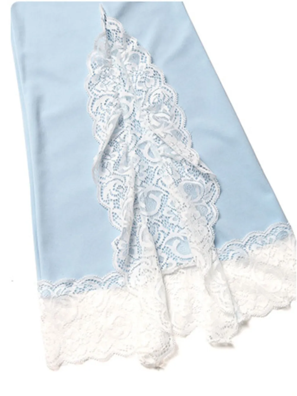 Lace Trim Flare Leg Pants, image 3