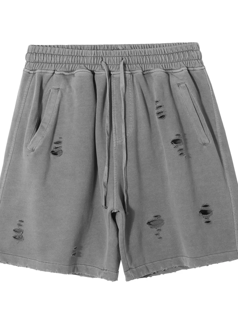 Men's Distressed Drawstring Shorts, image 7
