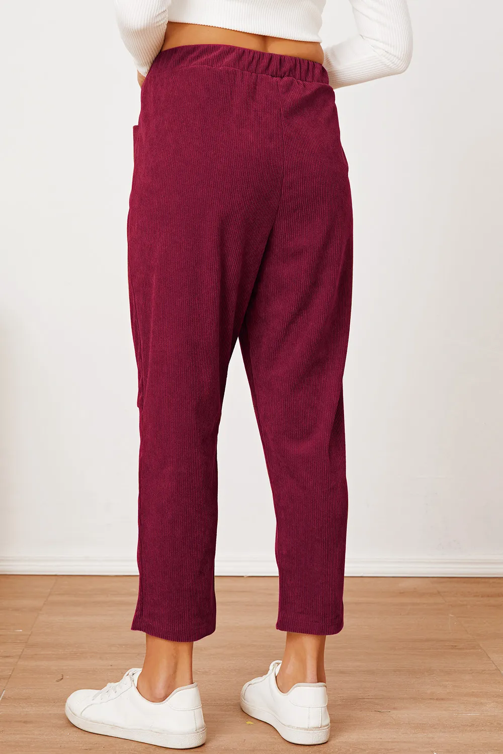 Pocketed Elastic Waist Pants, image 10
