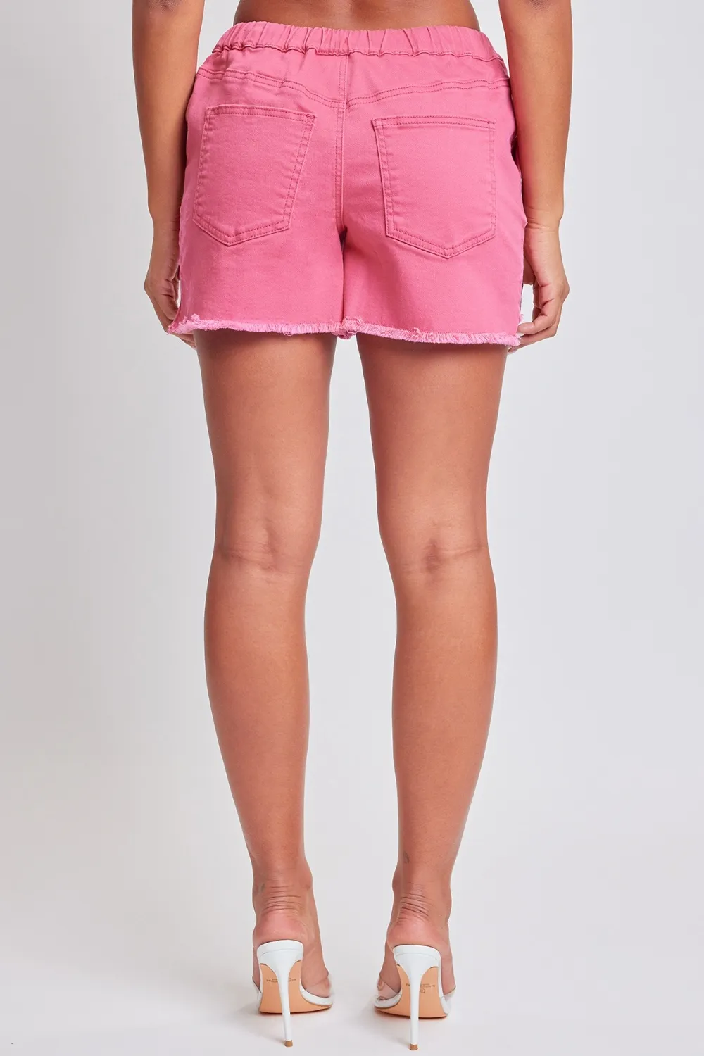 Full Size Drawstring Raw Hem Shorts, image 4